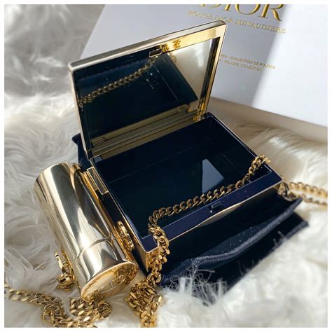 rouge dior minaudière clutch and lipstick set|dior minaudiere lipstick set.